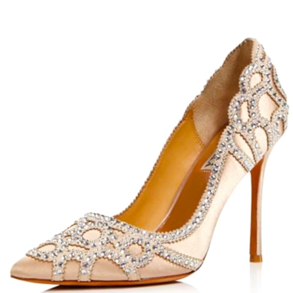 Badgley Mischka Rouge Embellished Point Toe Pumps